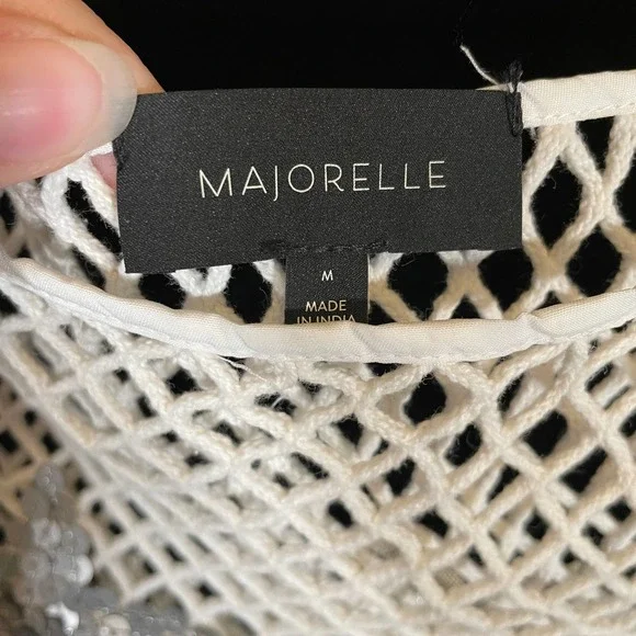 MAJORELLE White and Silver Star Mini Dress - Picture 3 of 7